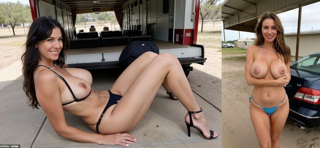 Texas Trailer CatFight Kaycee(USA) vs Anna(Ukraine)
