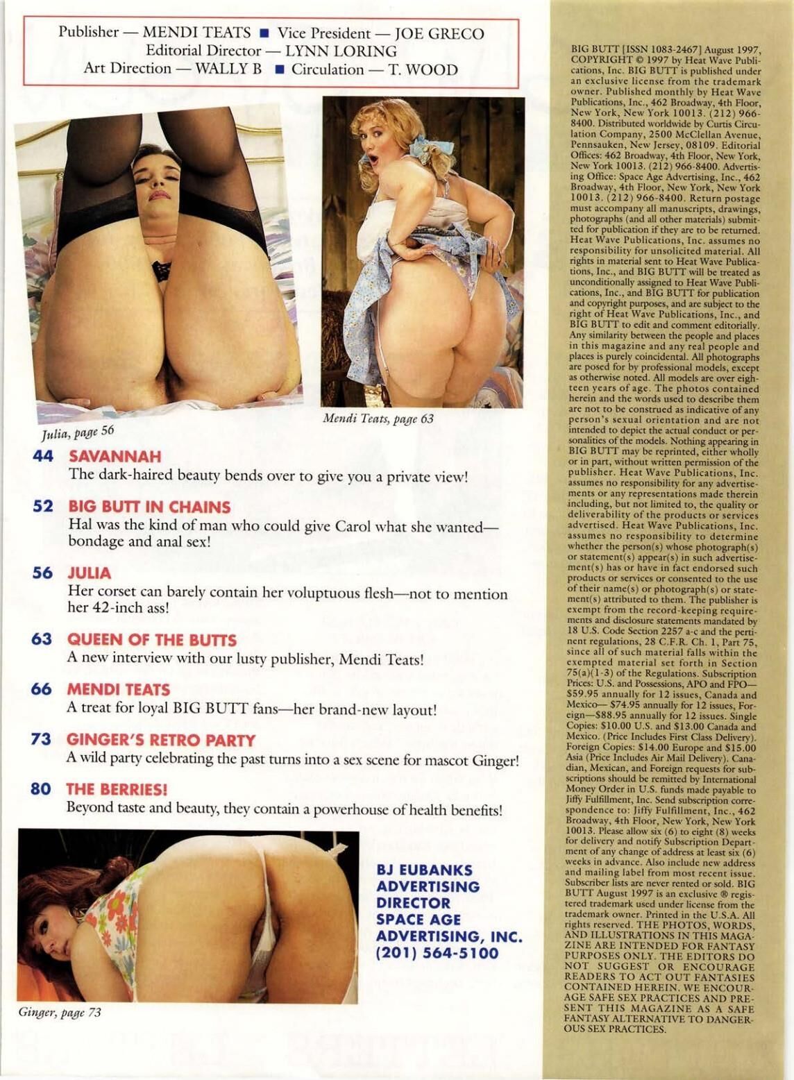 Big Butt Magazine August 