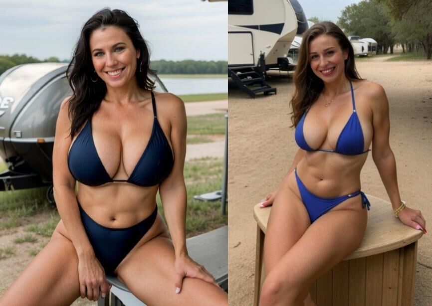Texas Trailer CatFight Kaycee(USA) vs Anna(Ukraine)