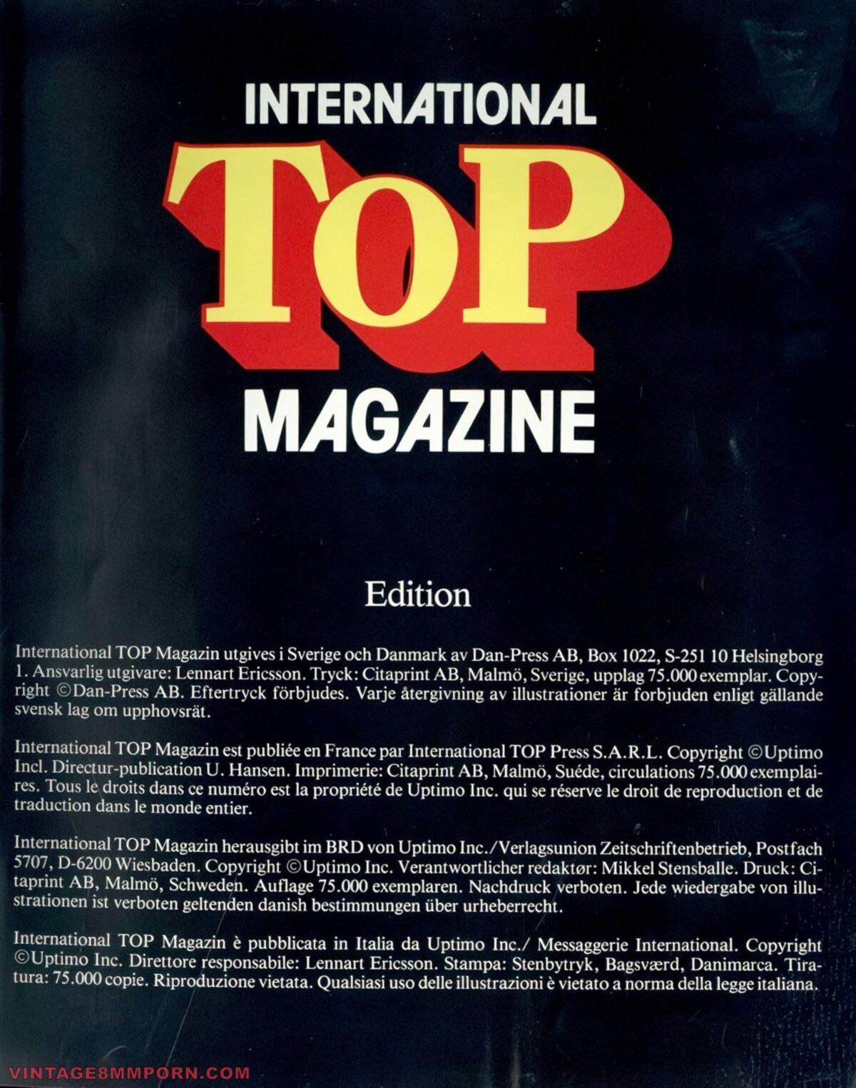 Internationales Top -Magazin