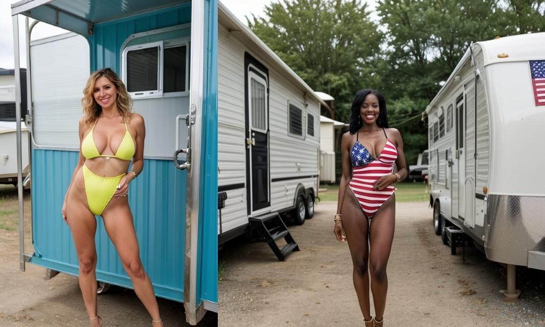 Interracial Lesbian aus Texas Julia (Ukraine) gegen Carly (USA)