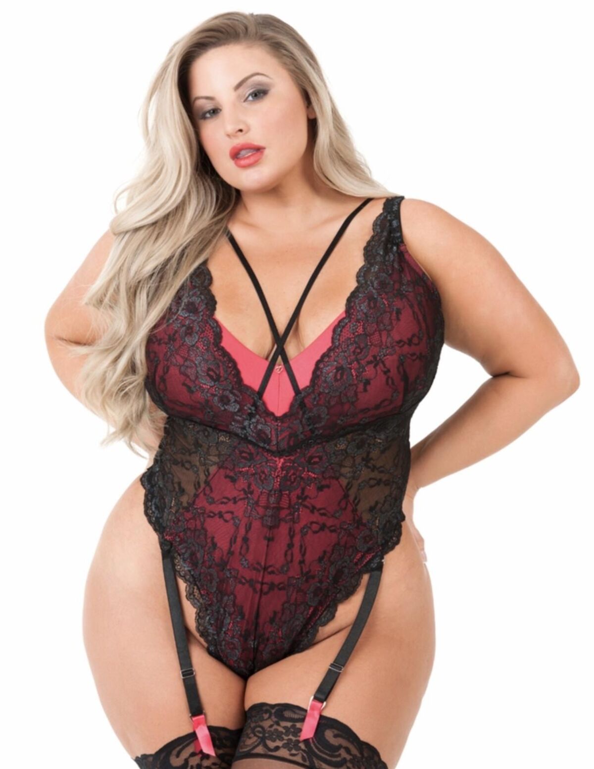 Stunning Plus Size Lingerie model Ashley Alexiss