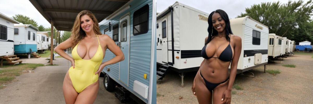 Interracial Lesbian aus Texas Julia (Ukraine) gegen Carly (USA)