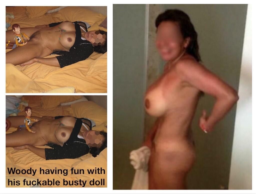 Frau Whit Big Boobs gegen Big Dildos