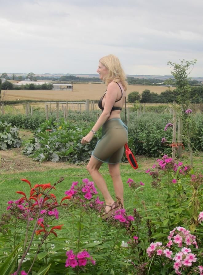 Milf Marie Teasing in the countryside