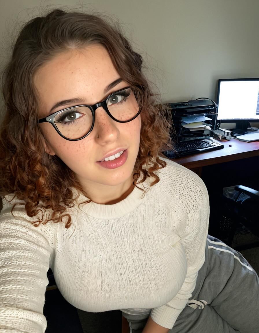 Studieren in Erins Wohnung: Nerdy Lass wird verglast