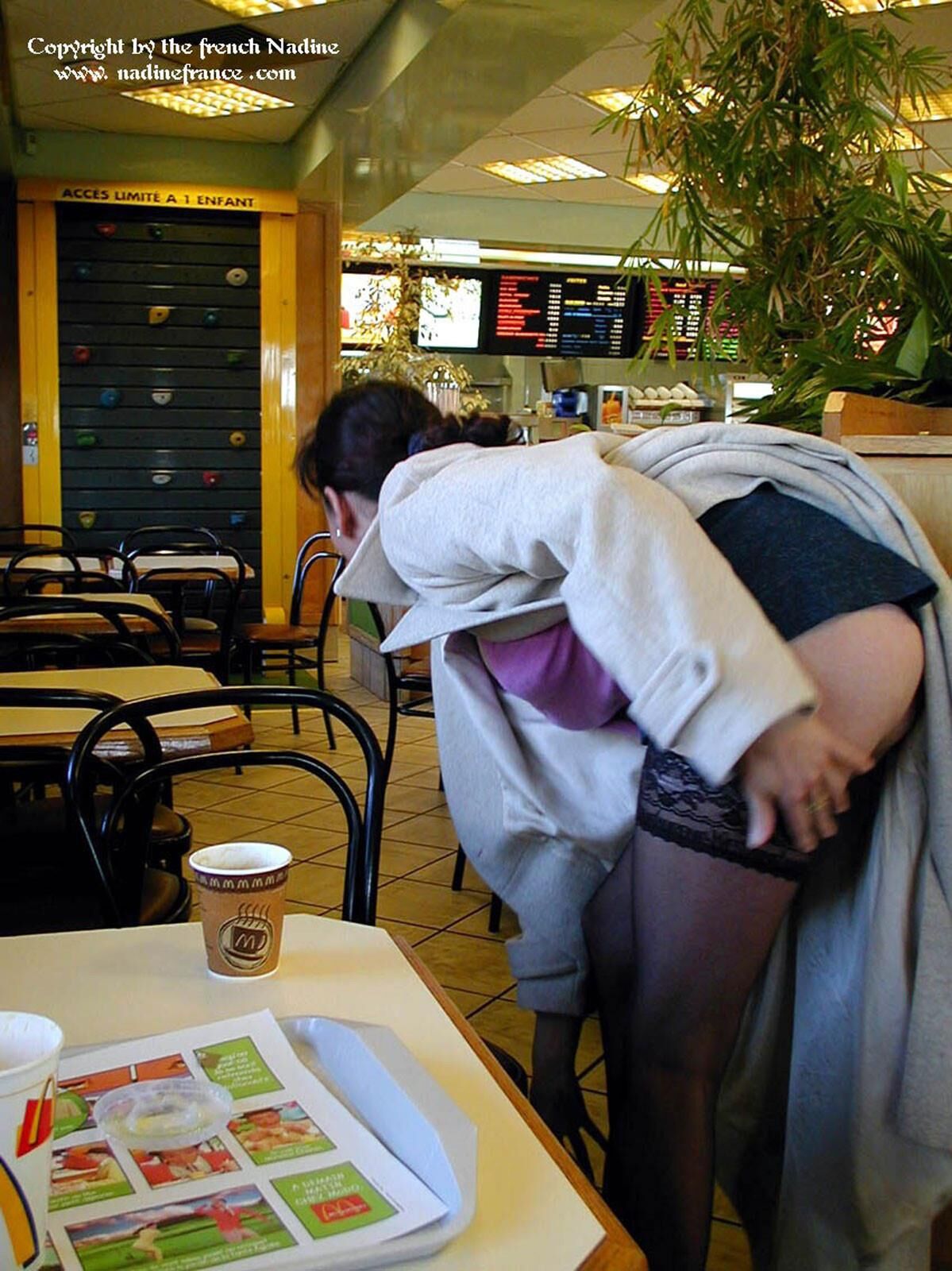 French Nadine Sexy French Exhibitionist Little Town McD