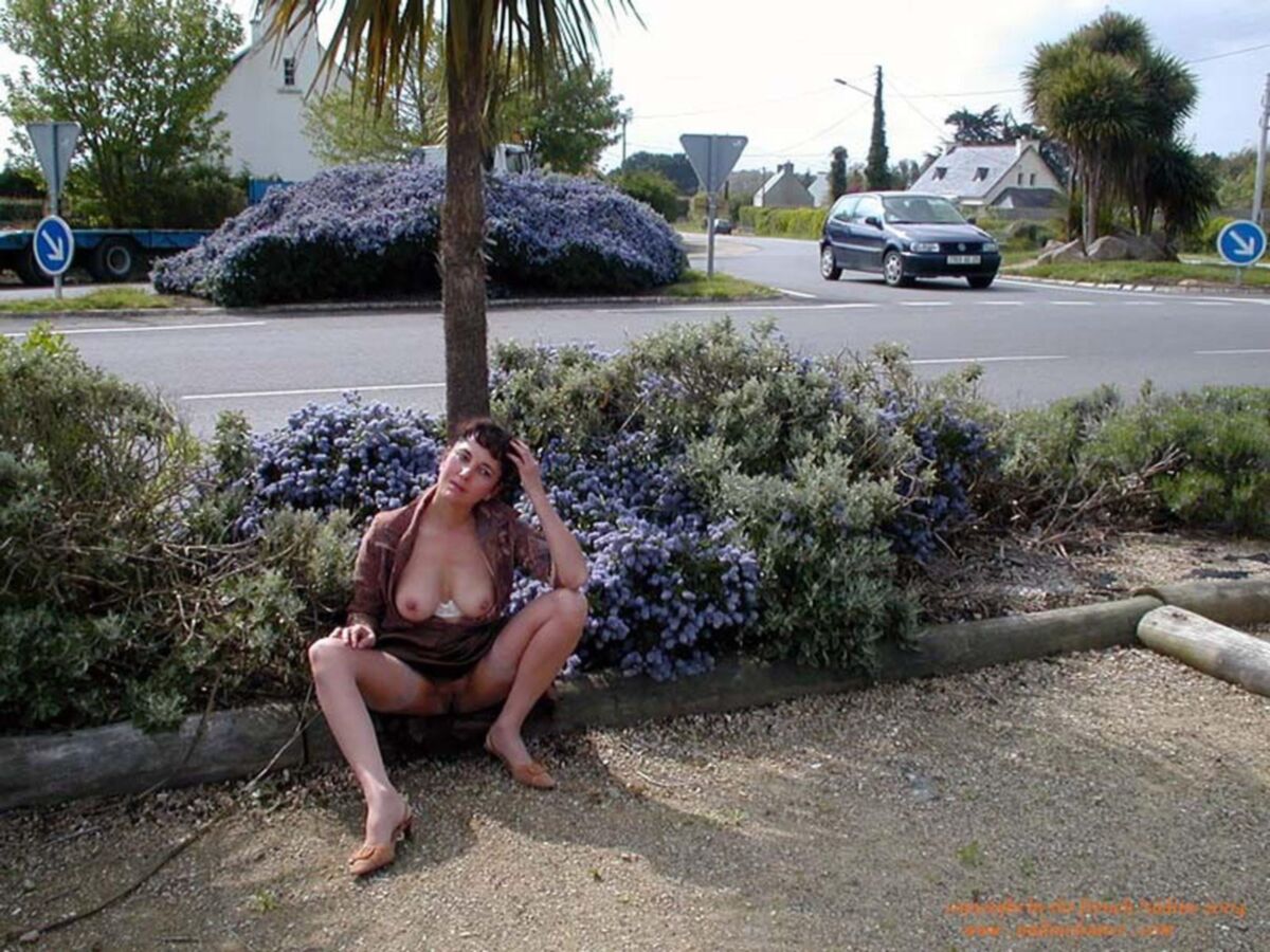French Nadine Sexy French Exhibitionist Little Town McD