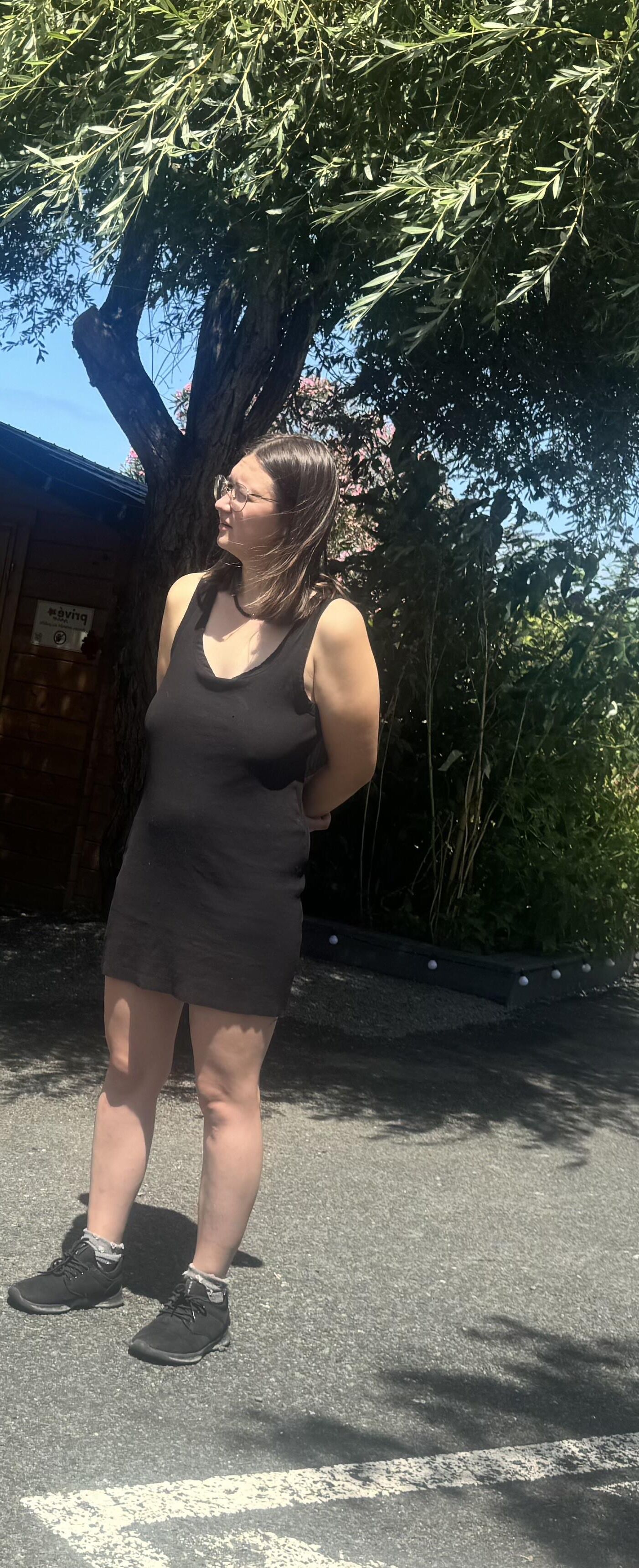 Braless teen 