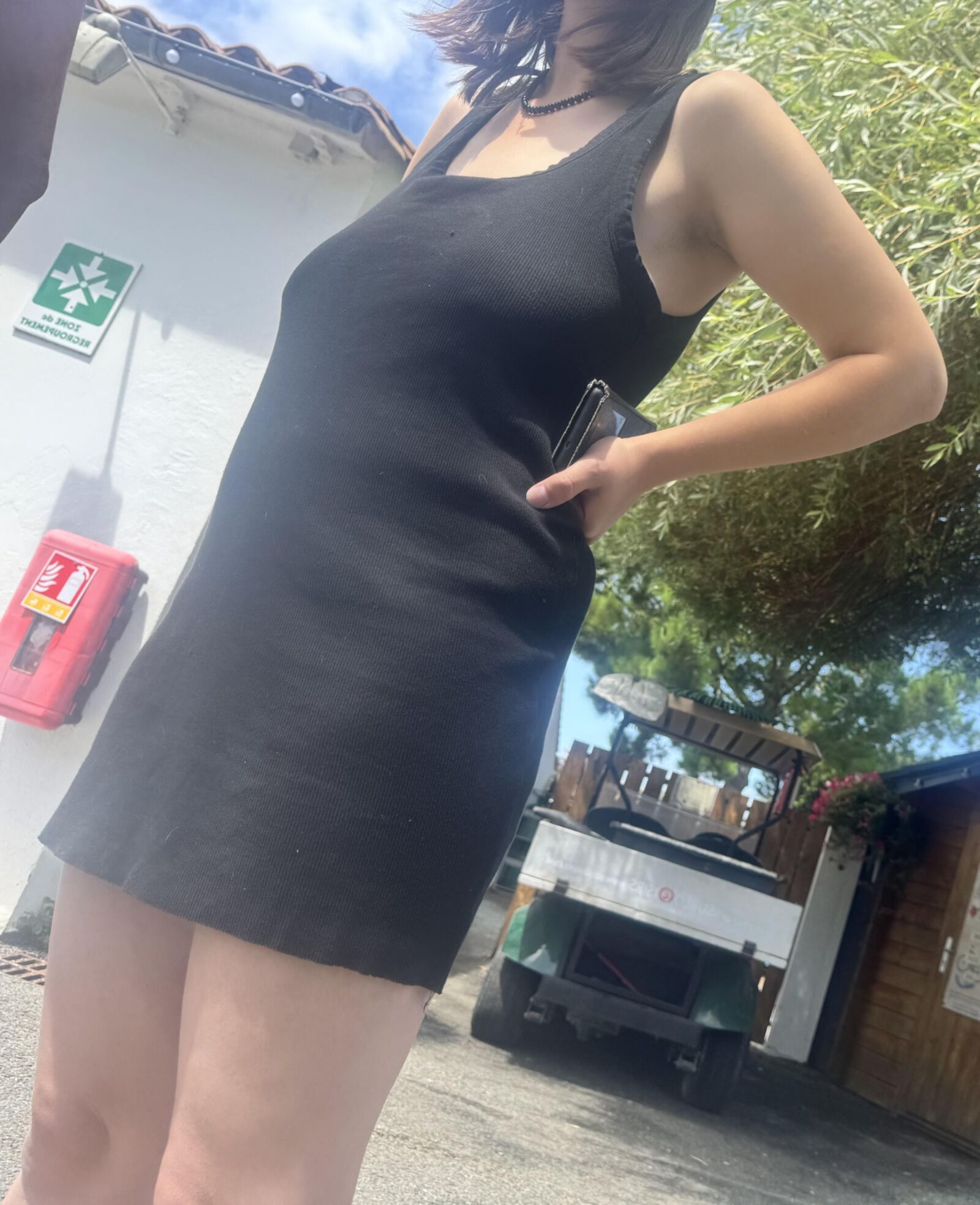 Braless teen 