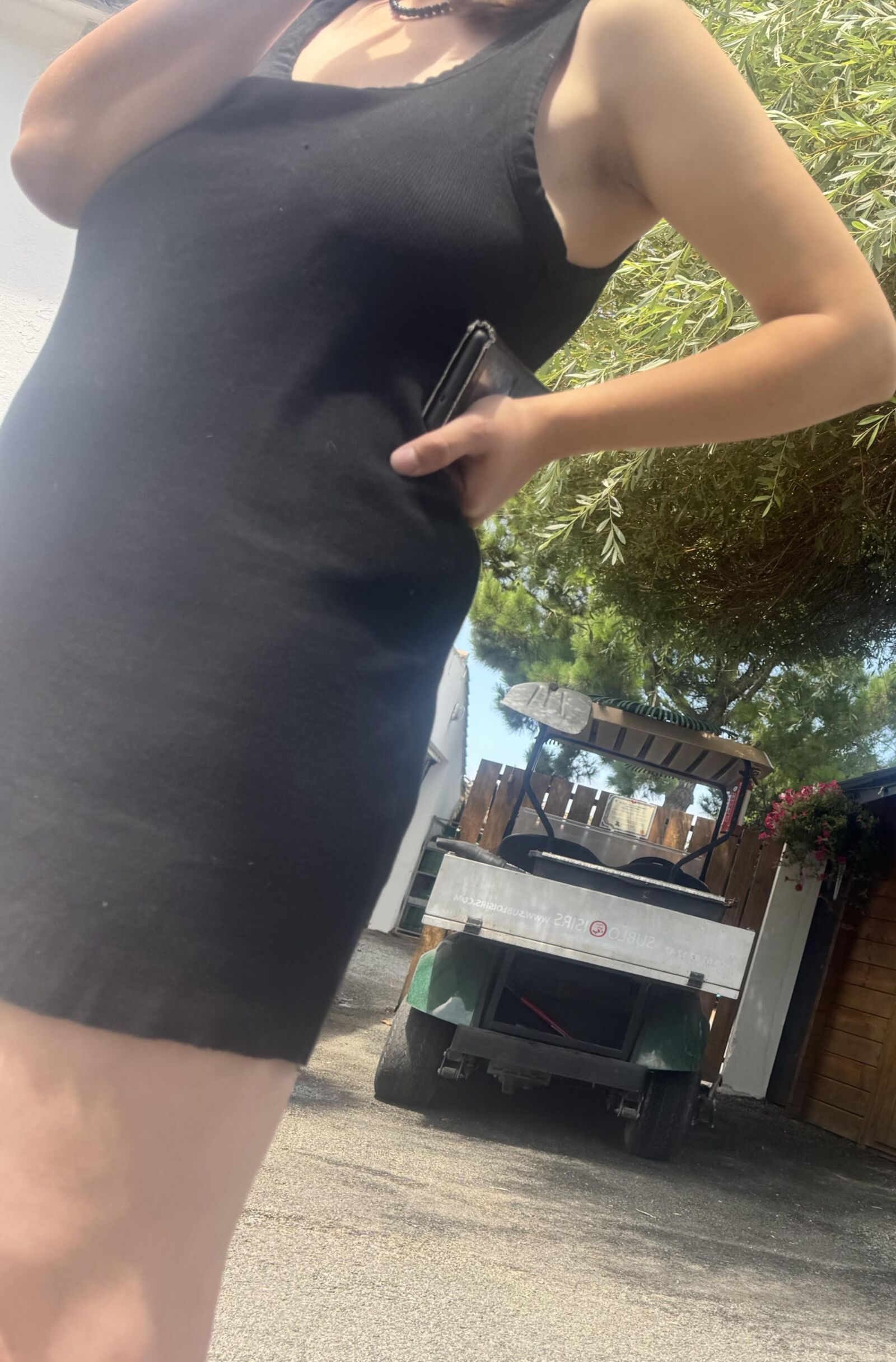 Braless teen 