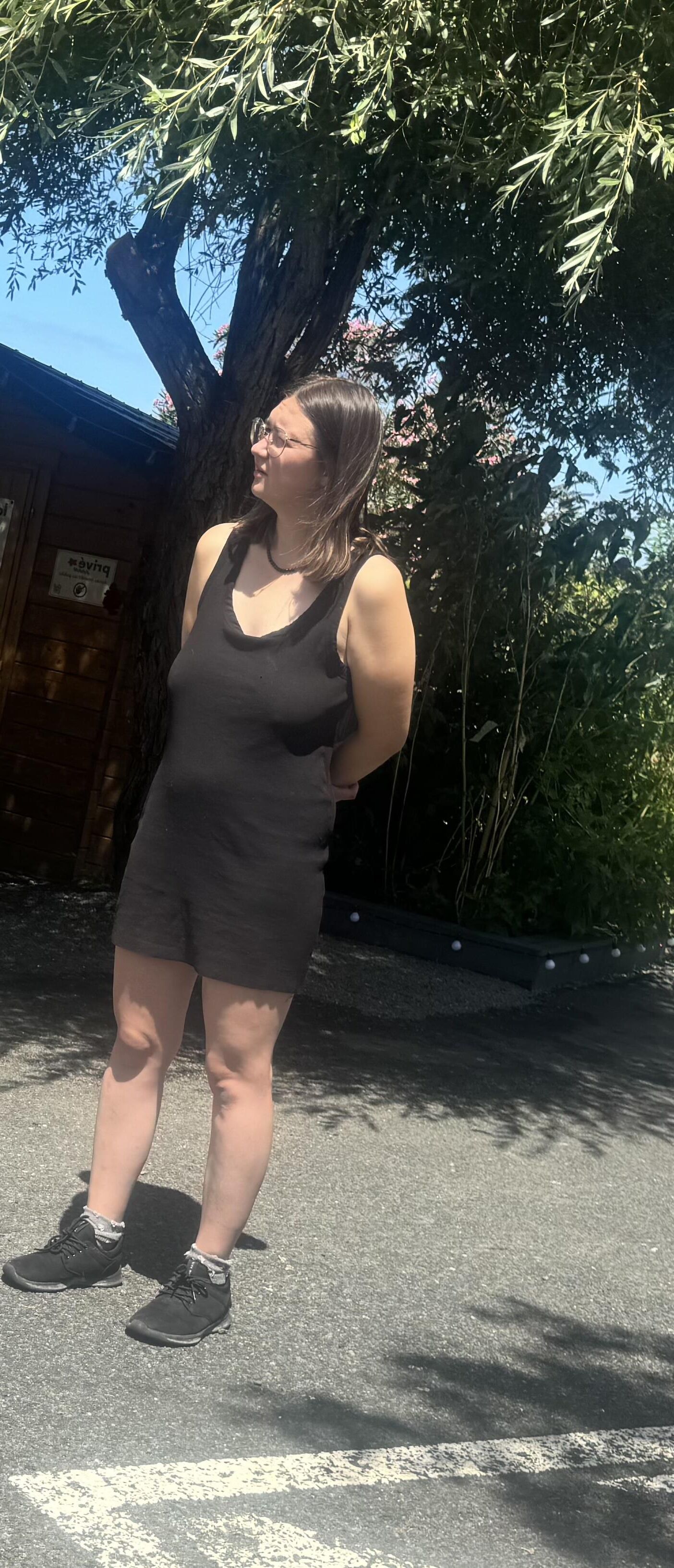 Braless teen 