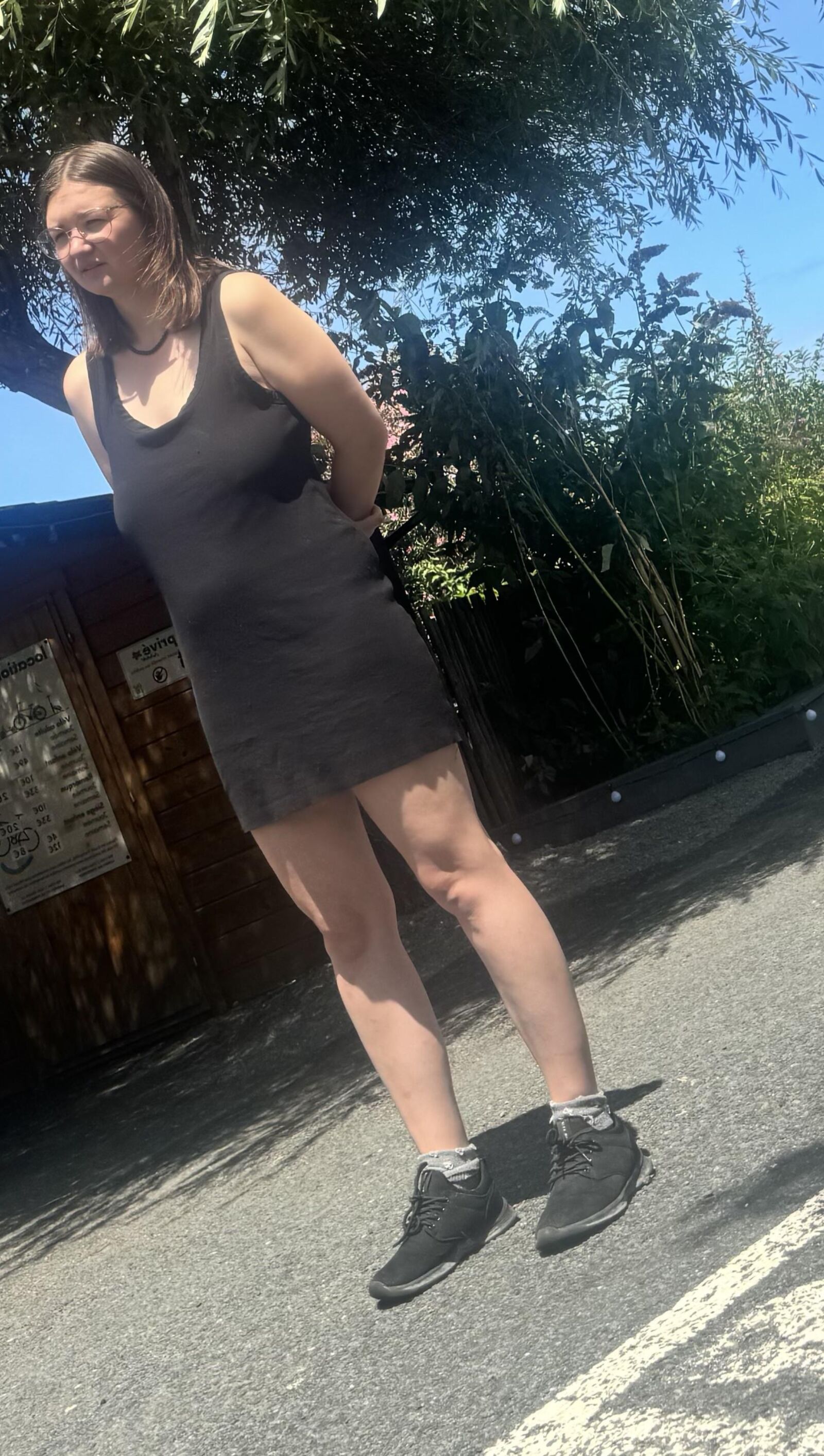 Braless teen 