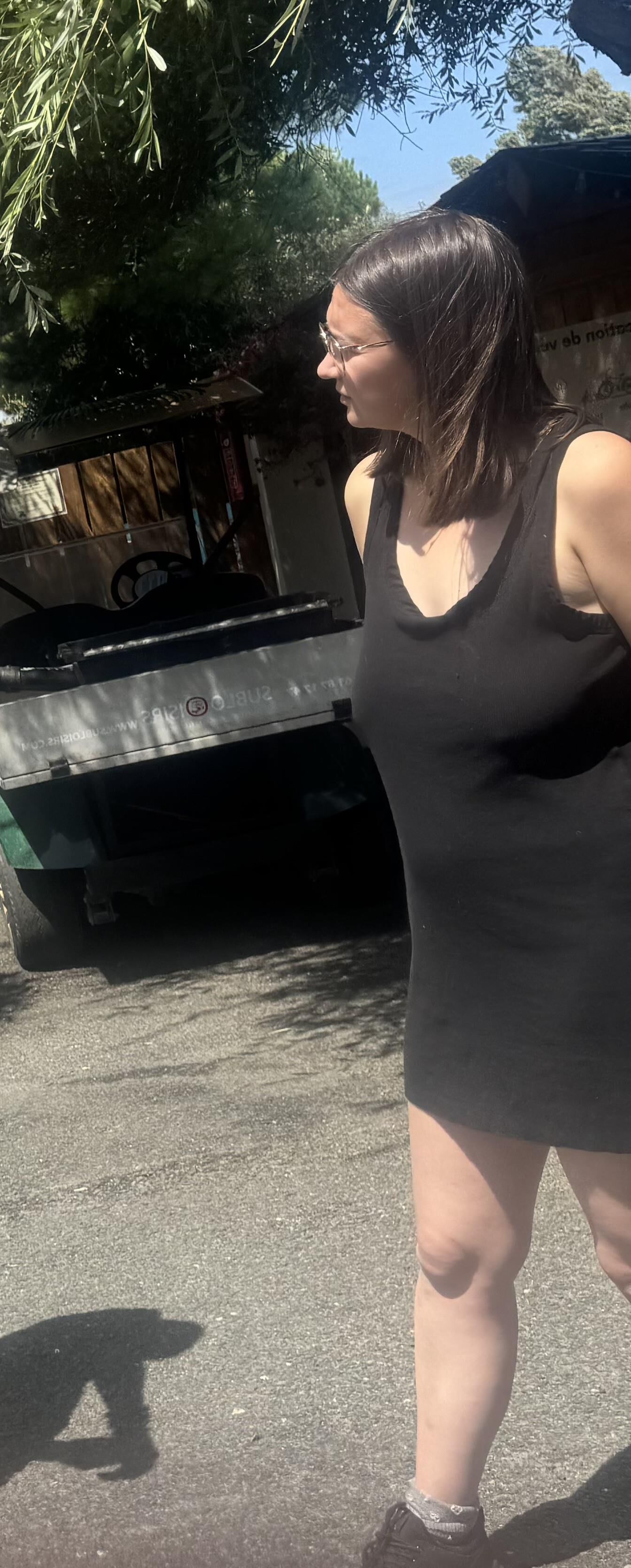 Braless teen 