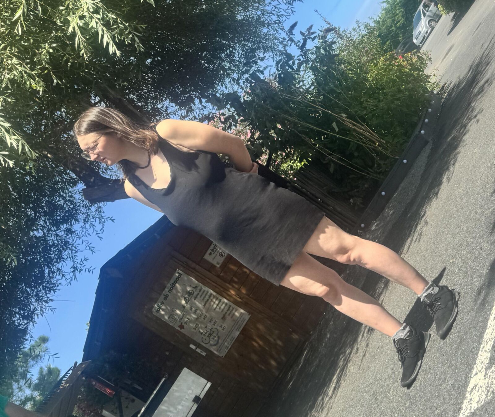 Braless teen 