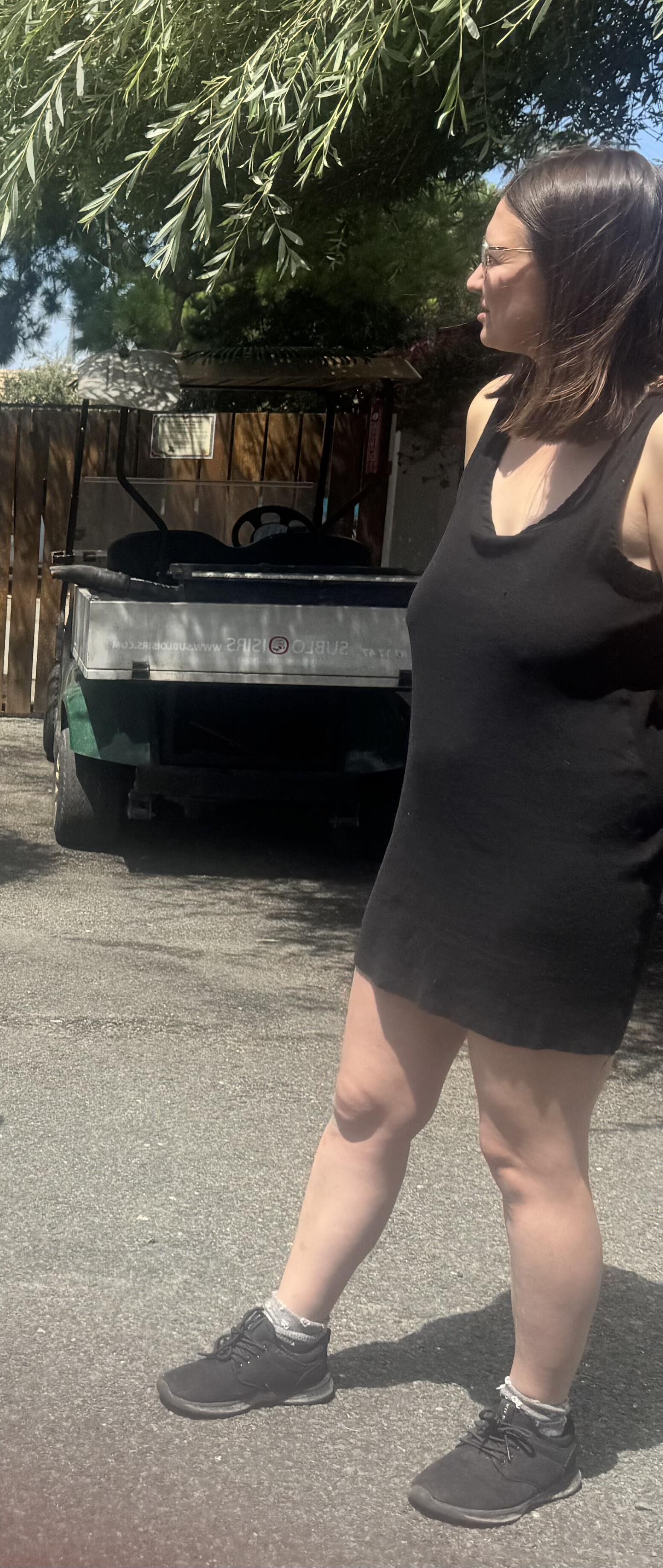 Braless teen 
