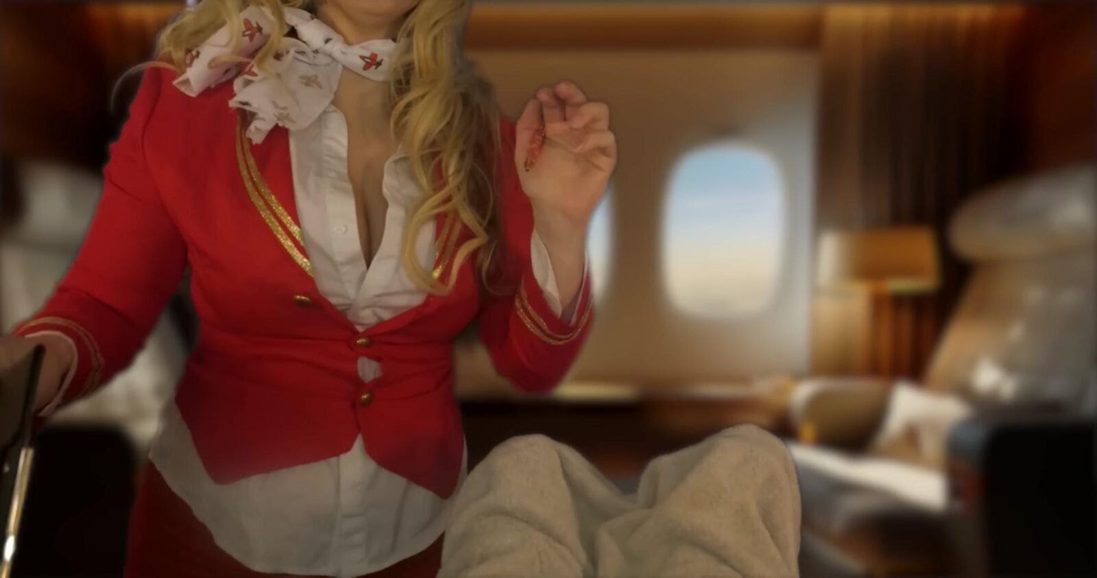 Schottische Murmeln ASMR luxuriöser erstklassiger Fluggesellschaft Massage