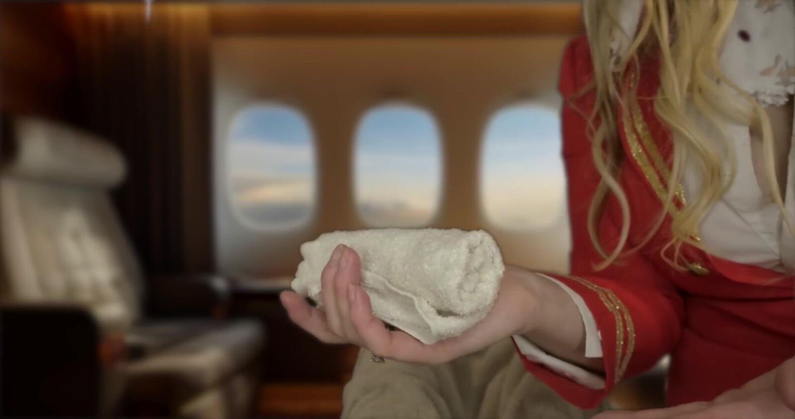 Schottische Murmeln ASMR luxuriöser erstklassiger Fluggesellschaft Massage