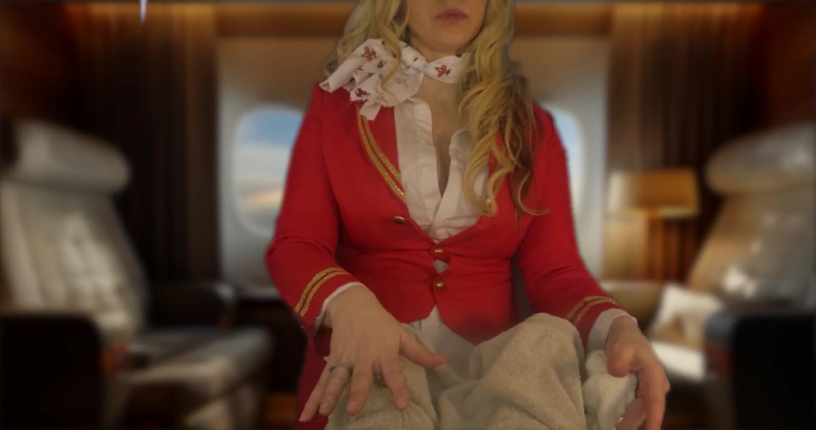 Schottische Murmeln ASMR luxuriöser erstklassiger Fluggesellschaft Massage