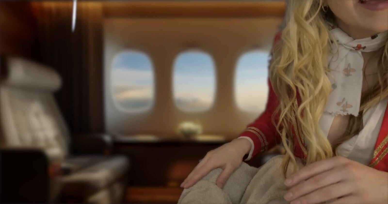 Schottische Murmeln ASMR luxuriöser erstklassiger Fluggesellschaft Massage