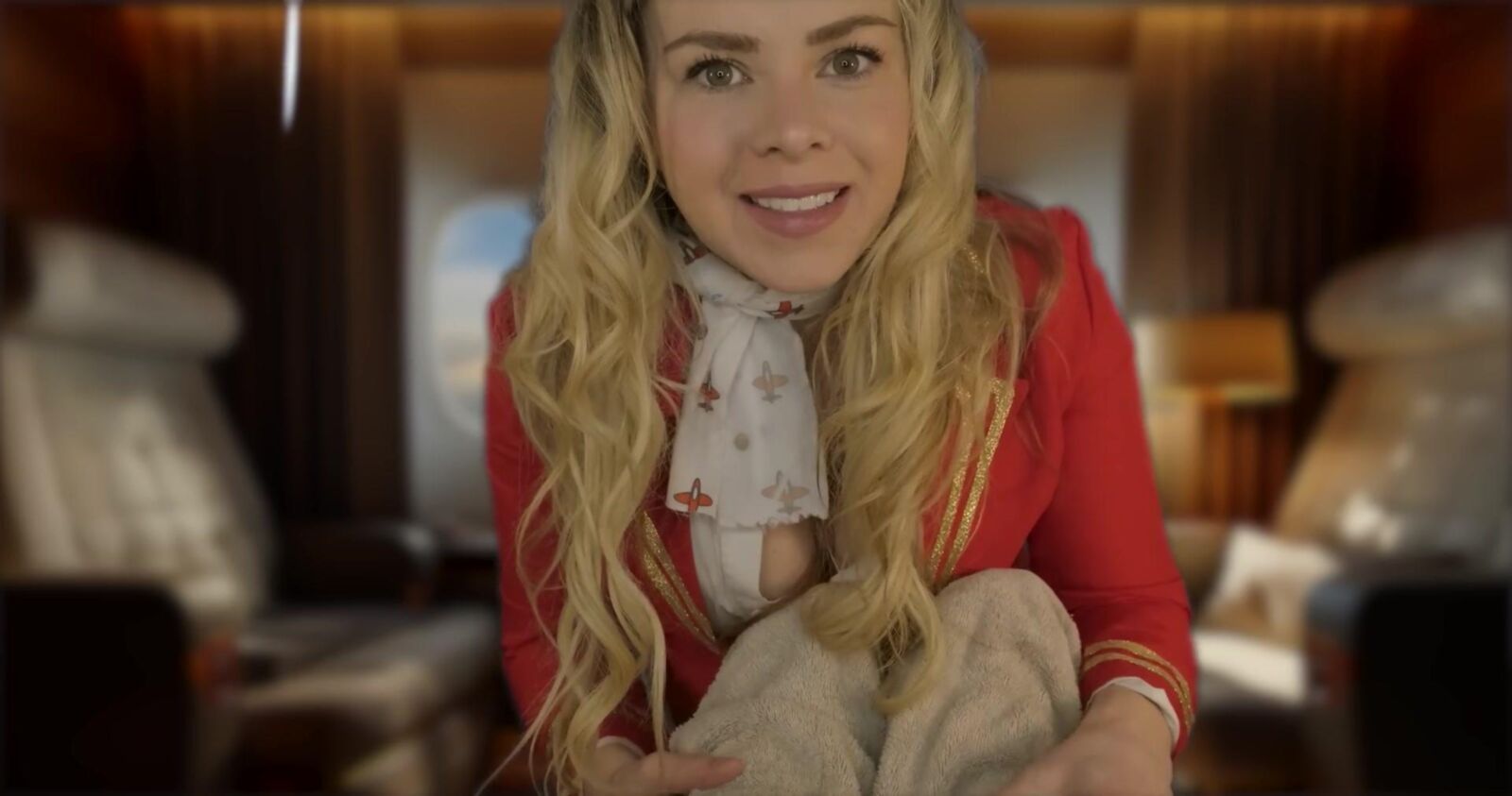 Schottische Murmeln ASMR luxuriöser erstklassiger Fluggesellschaft Massage