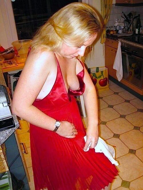 Milfs and wives one tit out and nipple slip