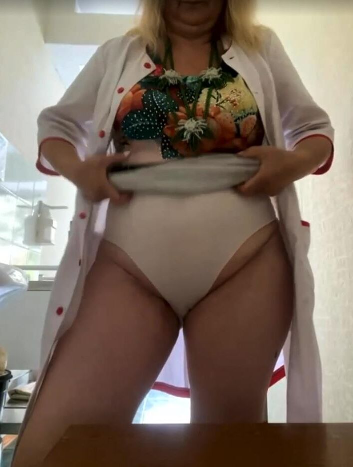 sexy hot granny at work