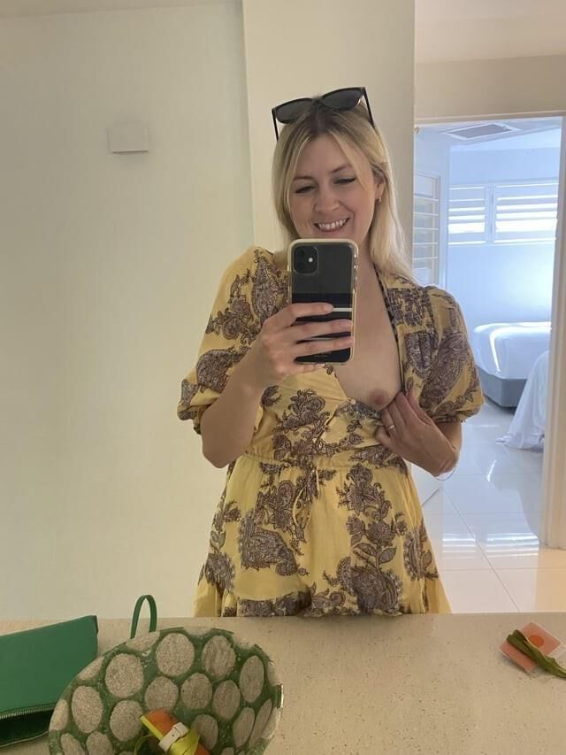 Milfs and wives one tit out and nipple slip