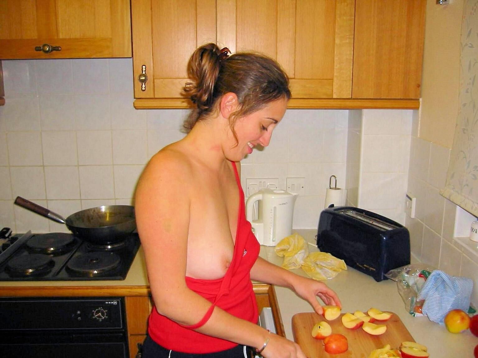 Milfs and wives one tit out and nipple slip