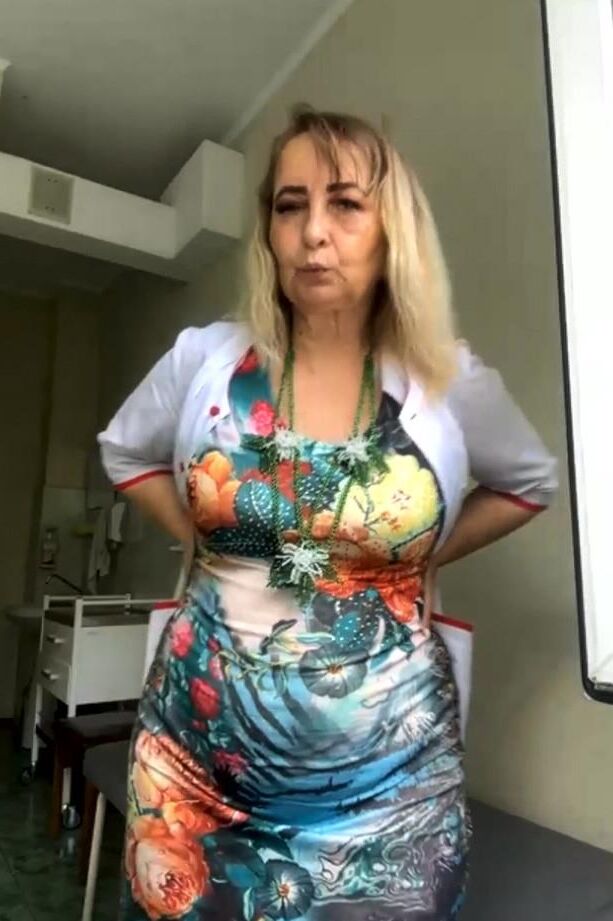 sexy hot granny at work