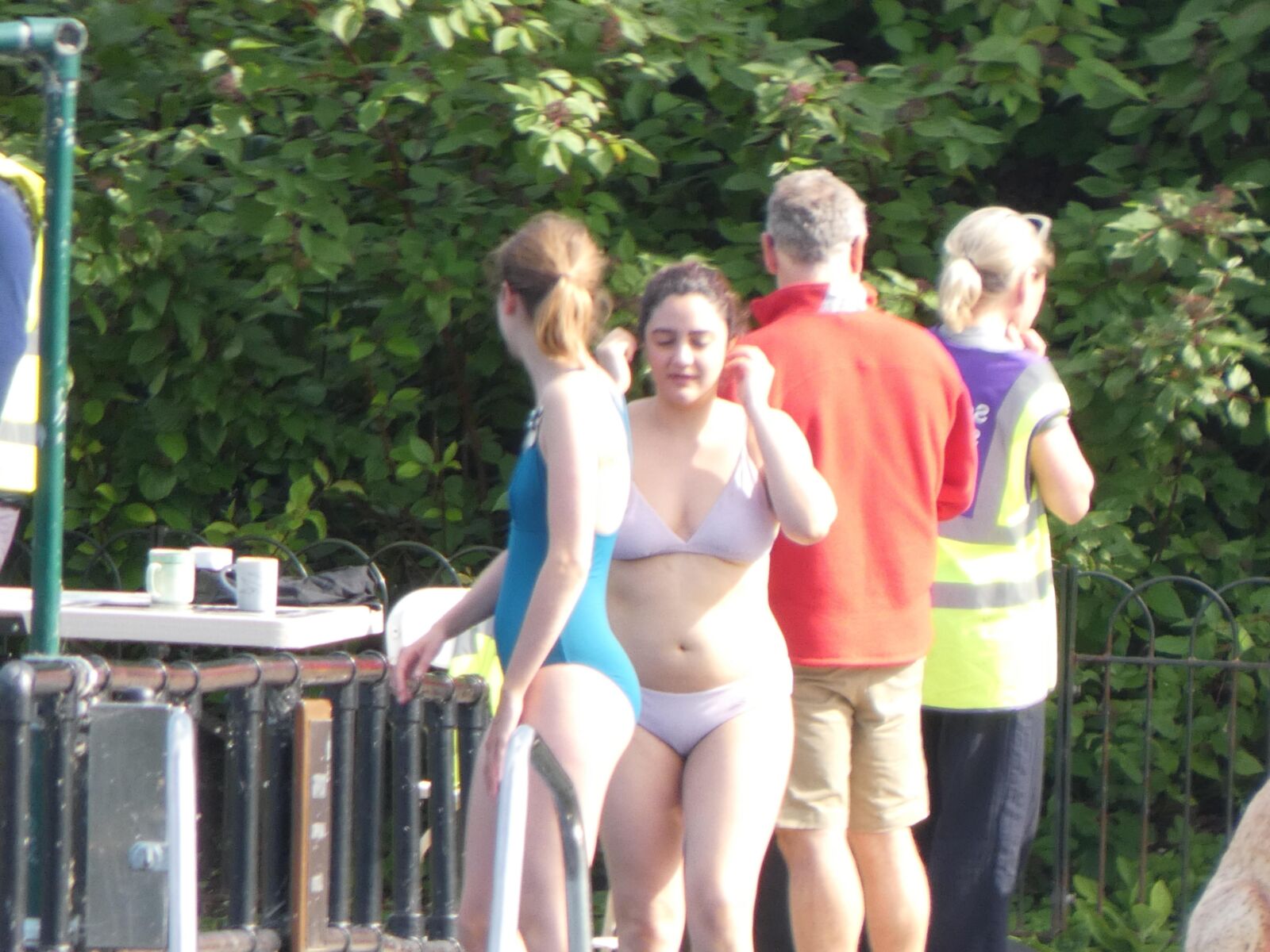 Chesty morning swim