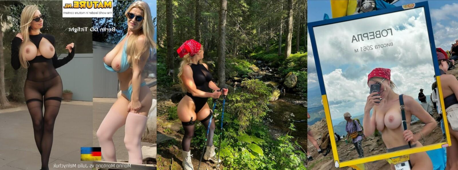 Patriota ucraniana Julia M celebra con NL madura
