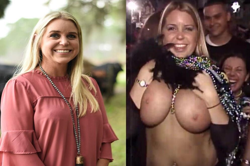 Anna zeigt stolz ihre großen Titten beim Fantasy Fest