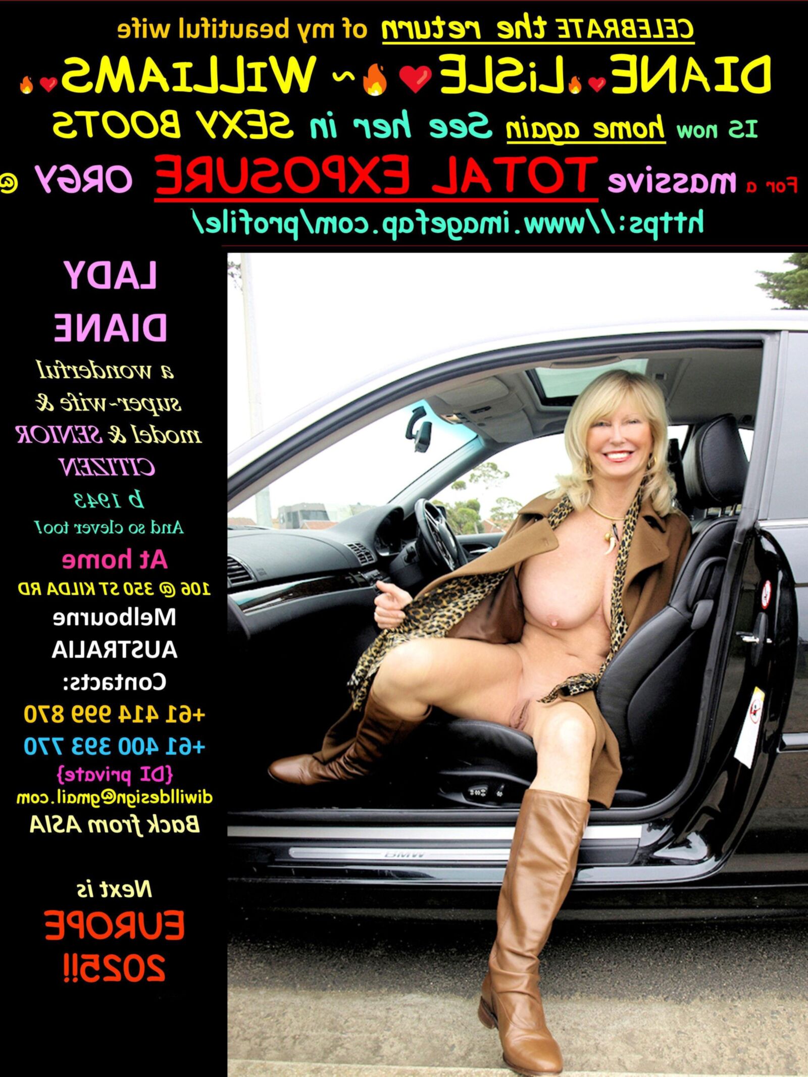 Our luscious LADY DIANE wears BOOTS and HEELS!