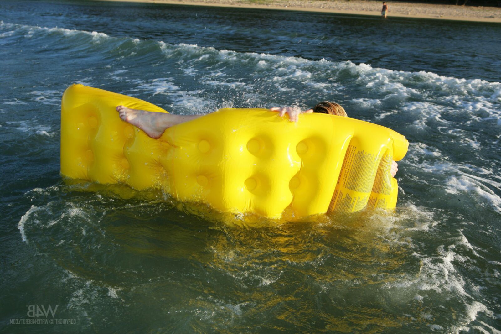 Alisa G Blonde Ukrainian Beauty Naked on an Inflatable Raft