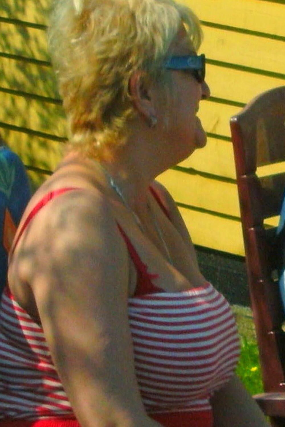 Her natural airbags or pillows