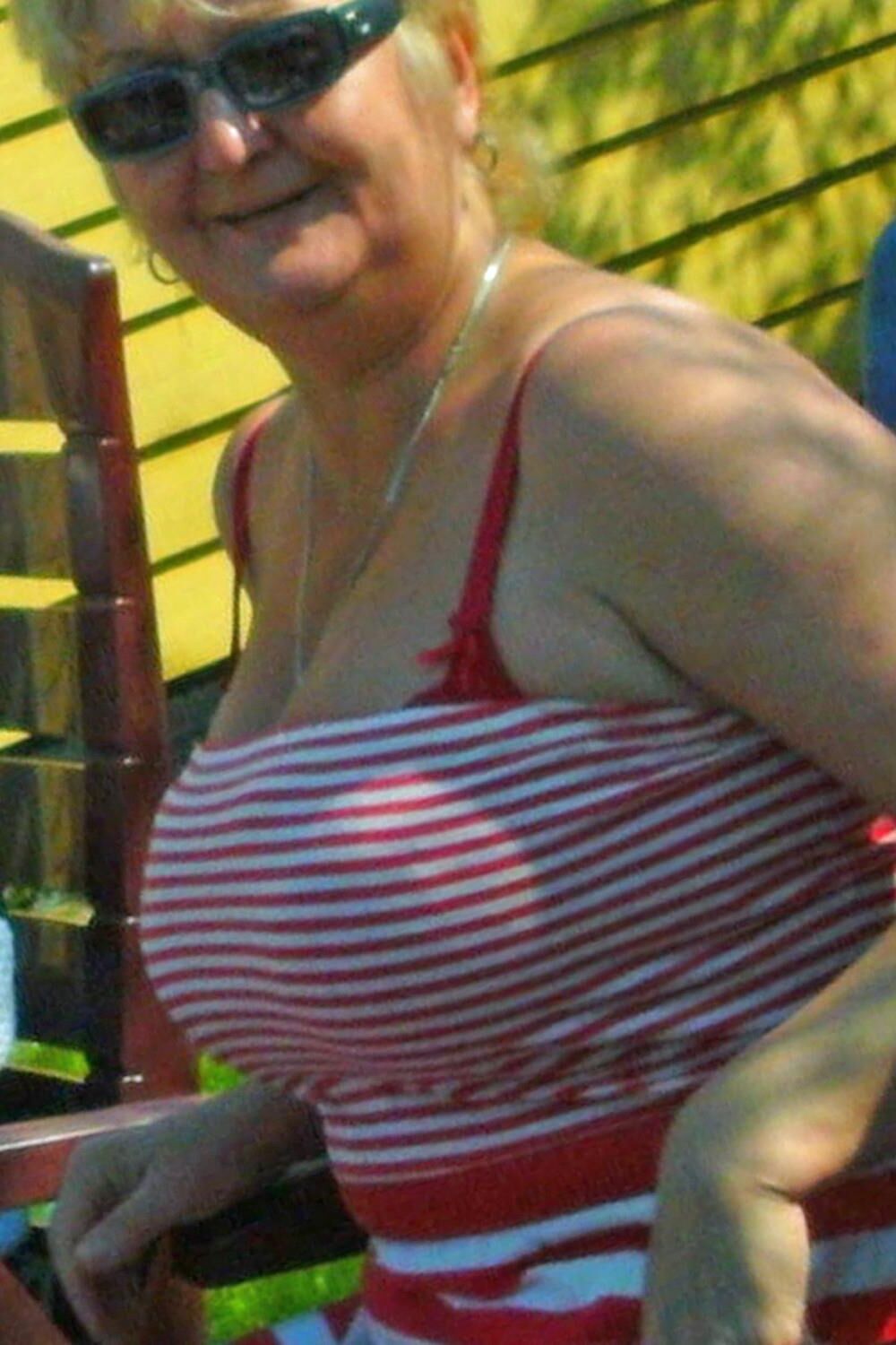 Her natural airbags or pillows