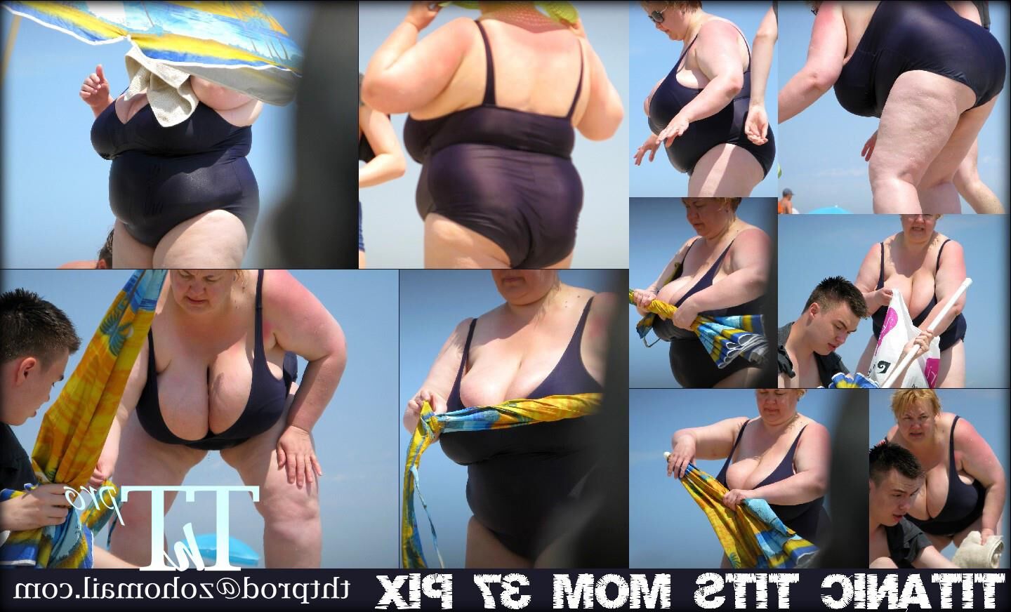 Titanic Tits BBW beach candid